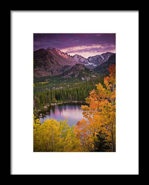 Aspen Sunset Over Bear Lake Framed Print