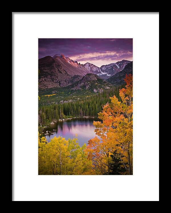Aspen Sunset Over Bear Lake Framed Print