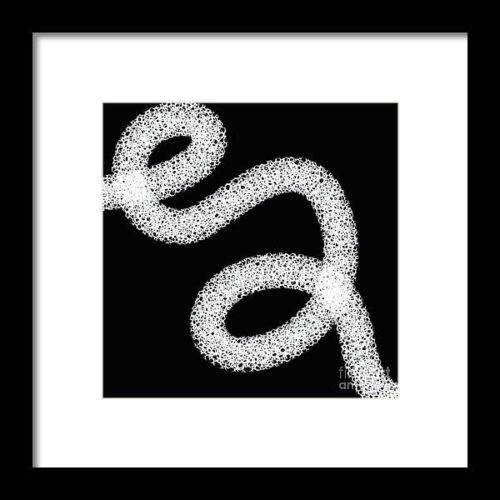 Black and White Abstract Design Framed Print
