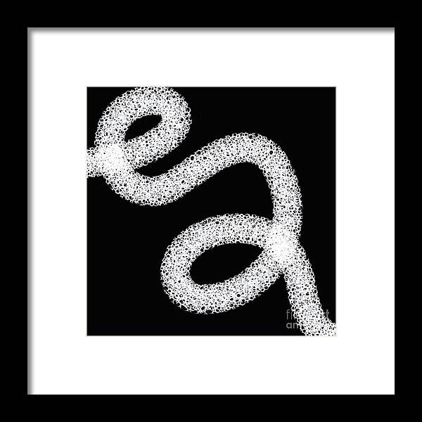 Black and White Abstract Design Framed Print