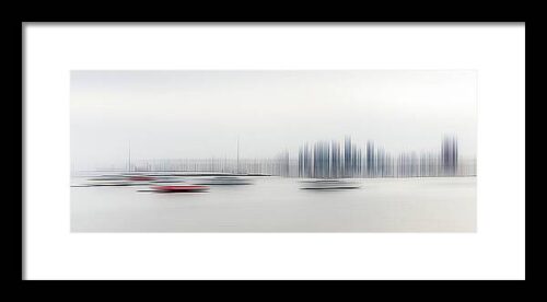 Boats In The Harbour Framed Print
