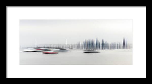 Boats In The Harbour Framed Print