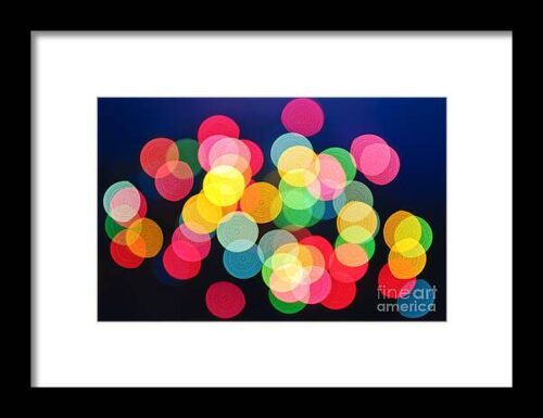 Christmas lights abstract Framed Print