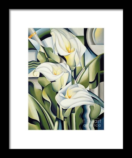 Cubist lilies Framed Print