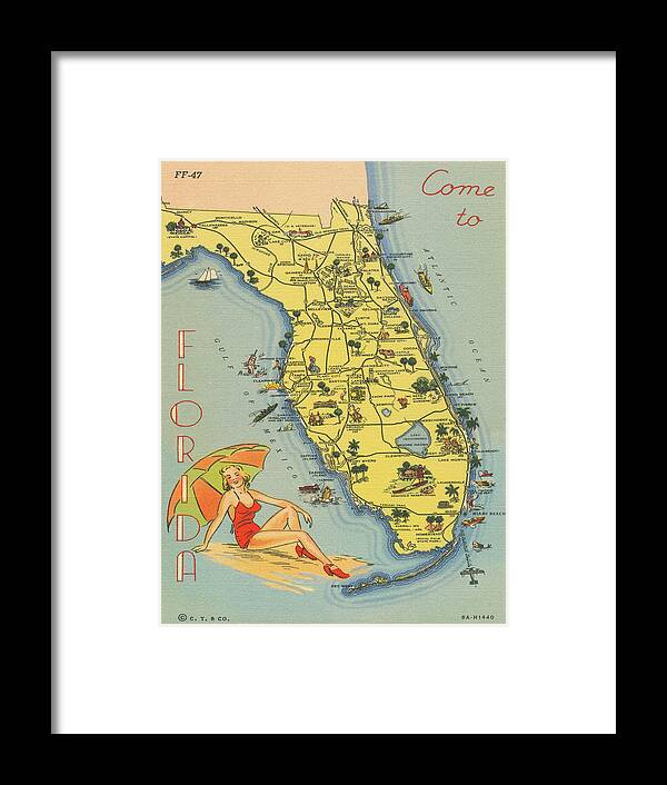Florida Postcard Vi Framed Print