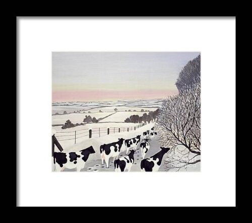 Friesians in Winter Framed Print
