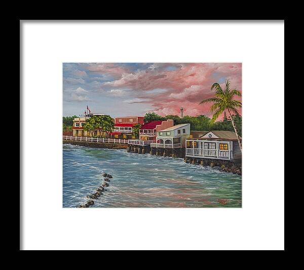 Front Street Lahaina At Sunset Framed Print