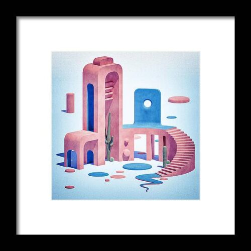 In the desert Framed Print