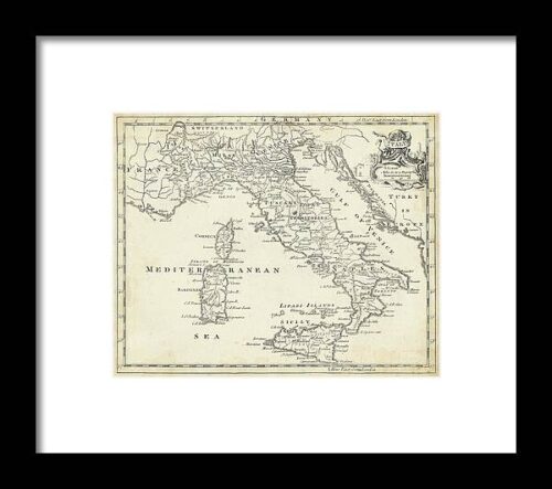 Map Of Italy #1 Framed Print
