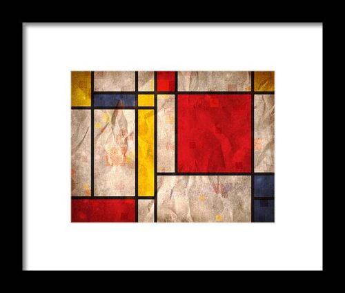 Mondrian Inspired Framed Print
