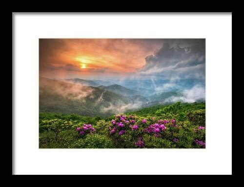 North Carolina Blue Ridge Parkway Spring Appalachian Mountains NC Framed Print