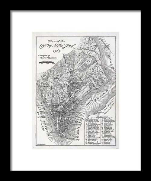 Plan of the City of New York Framed Print