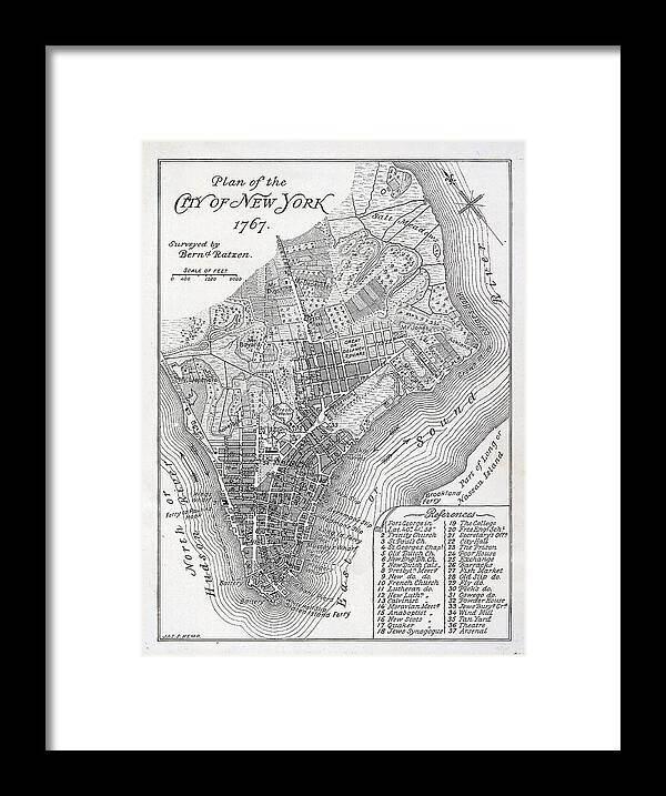 Plan of the City of New York Framed Print