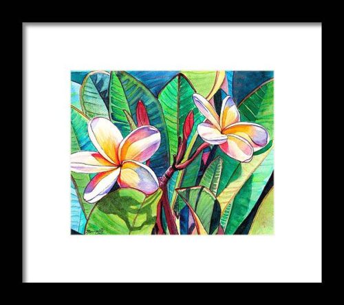 Plumeria Garden Framed Print