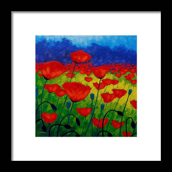 Poppy Corner II Framed Print