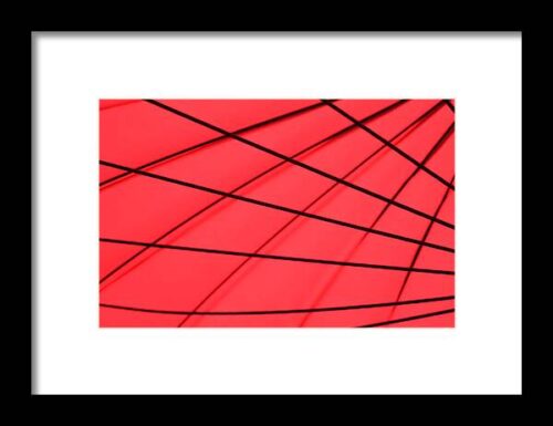 Red and Black Abstract Framed Print