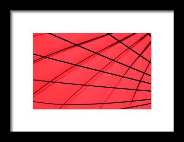 Red and Black Abstract Framed Print