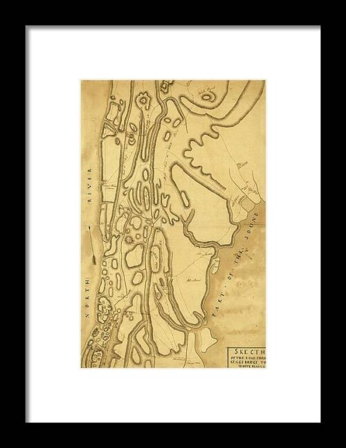 Road from Kings Bridge to White Plains 1778 Framed Print