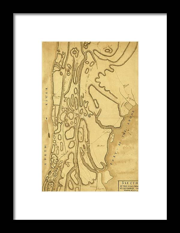 Road from Kings Bridge to White Plains 1778 Framed Print