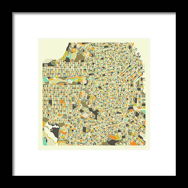 San Francisco Map 1 Framed Print
