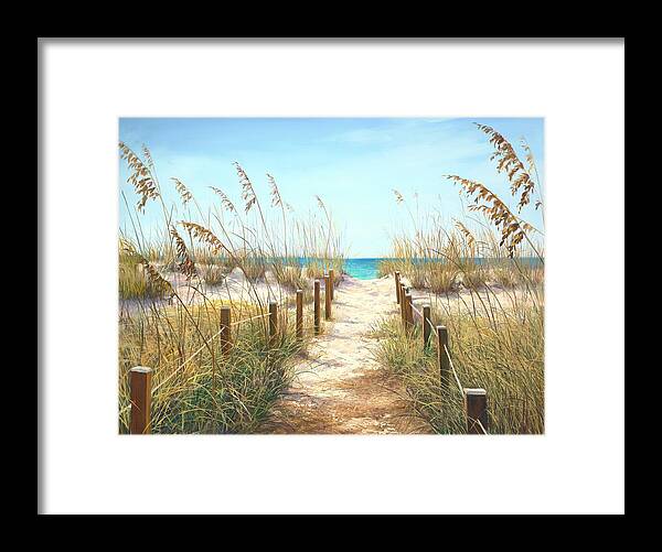 Sea Oat Path Framed Print