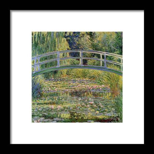 The Waterlily Pond with the Japanese Bridge Framed Print