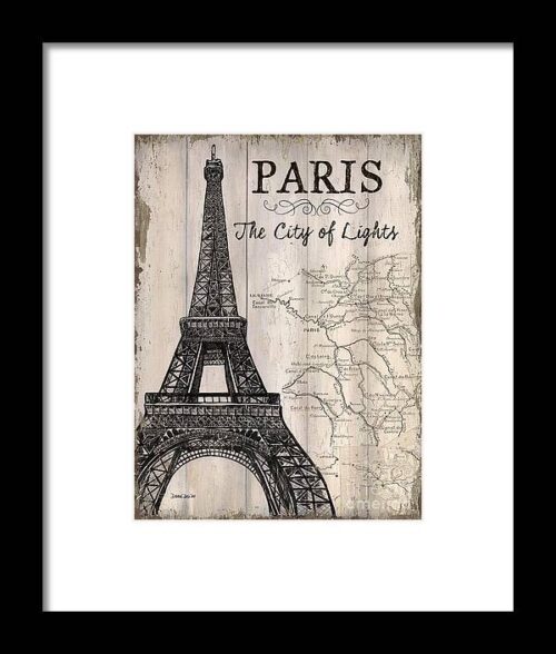 Vintage Travel Poster Paris Framed Print