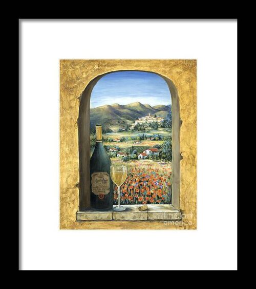 Wine And Poppies Framed Print