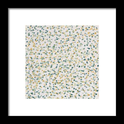 Yellow and blue Dots Framed Print